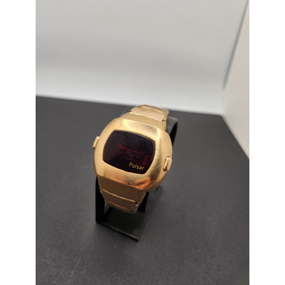 Vintage Pulsar Time Computer LED Watch Gold Filled 279620 As Is Repair